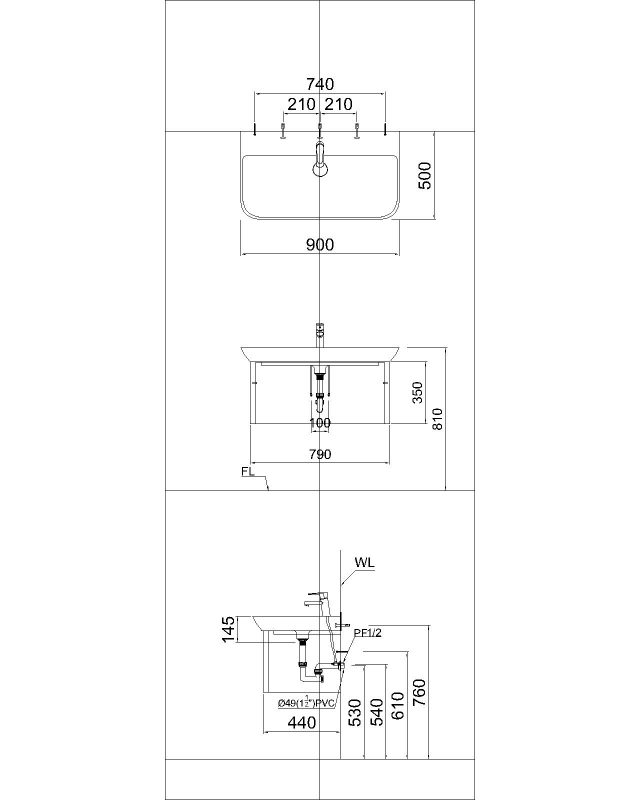 Bản vẽ kích thước LF5376/EH05376A
