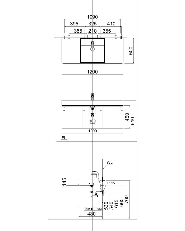 Bản vẽ kích thước LF5388/EH05388DW