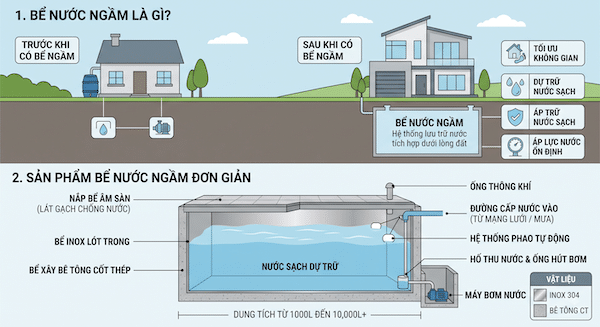 Bể nước ngầm: Những điều cần tính trước khi xây dựng 2 Có phải nhà nào cũng nên làm bể nước ngầm?