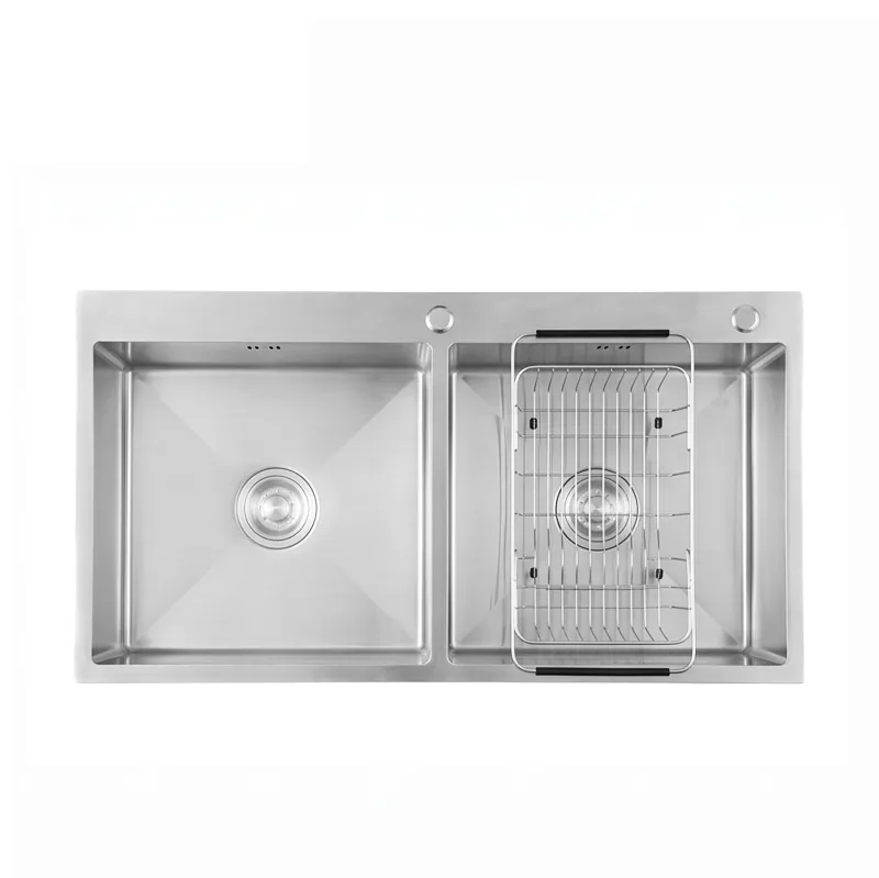 Chậu rửa chén inox 2 hộc Caesar KSH02H100SX
