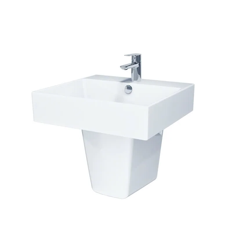 Lavabo treo tường Caesar LF5263 kèm chân sứ PF2463