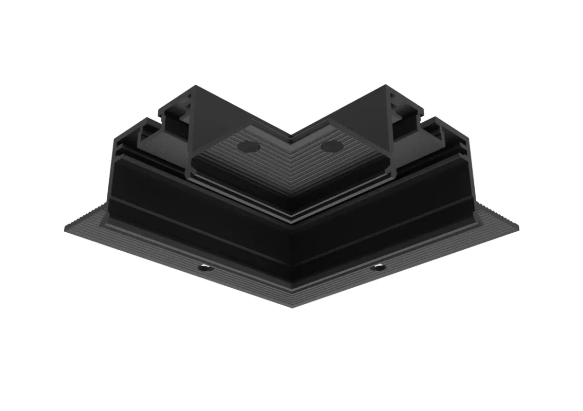 Góc nối chữ L ray âm trần Philips 60 × 60 mm màu đen